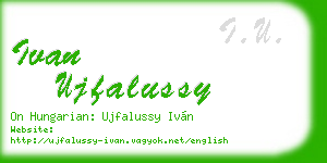 ivan ujfalussy business card